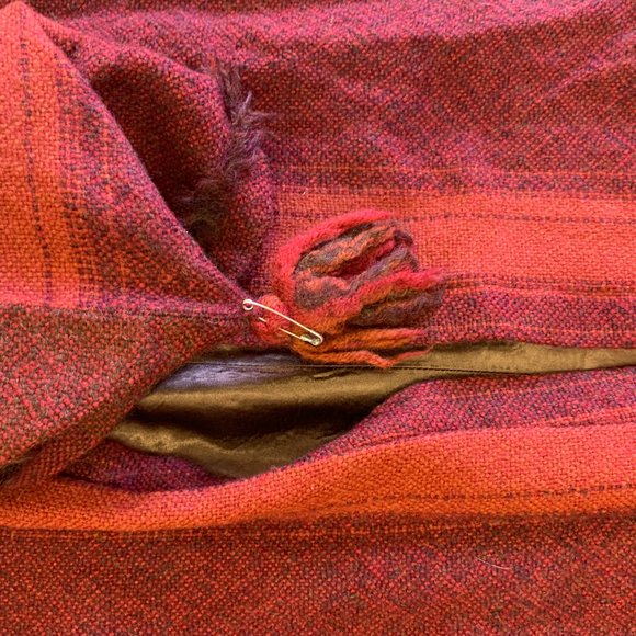 Vtg One of a Kind handwoven Fibers for All Seasons hooded blanket poncho, Zoller - Picture 11 of 15